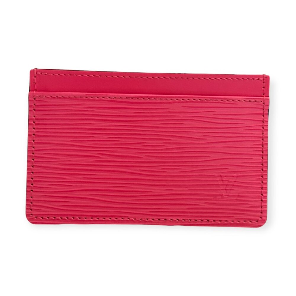Authentic Louis Vuitton Epi Leather Card Holder | Hot Pink | Box + Bag - Picture 2 of 6